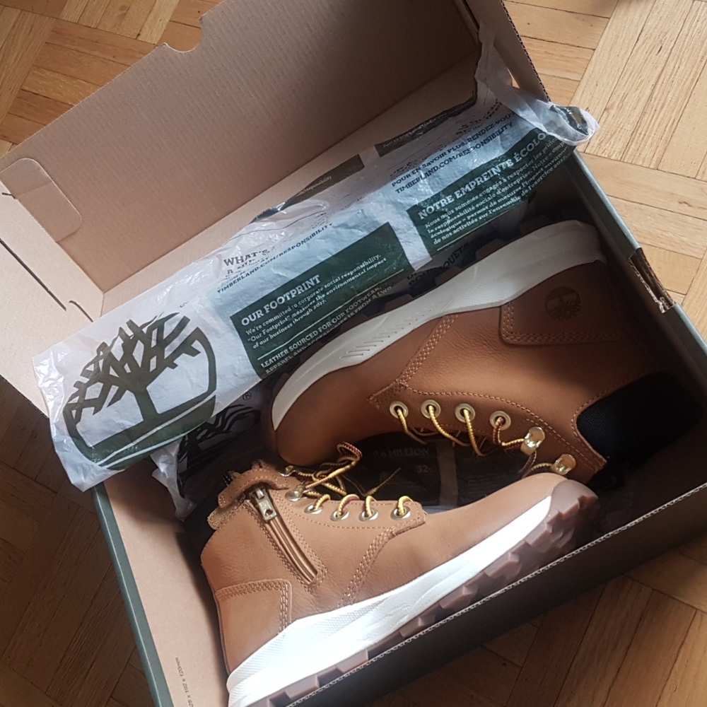Brand new youth  Timberland Brooklyn sneaker boot wheat Nubuck - Picture 6 of 6